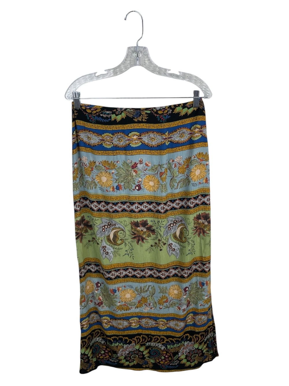 Vintage 90s Y2K Carole Little Floral Boho Maxi Skirt Size 8 Whimsigoth Fairycore